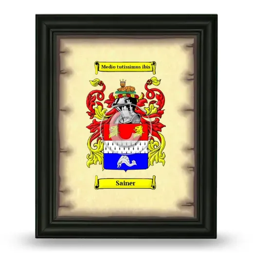 Sainer Coat of Arms Framed - Black