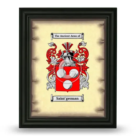 Saint'german Coat of Arms Framed - Black