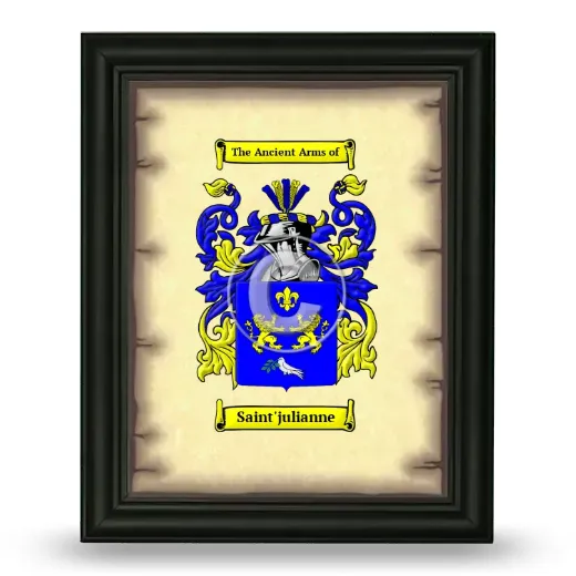 Saint'julianne Coat of Arms Framed - Black