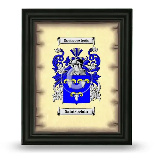 Saint-belain Coat of Arms Framed - Black