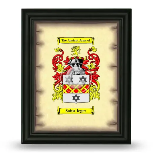 Saint-leger Coat of Arms Framed - Black