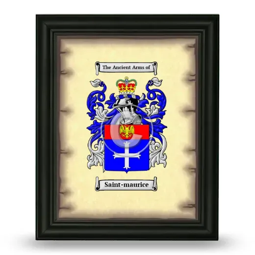 Saint-maurice Coat of Arms Framed - Black