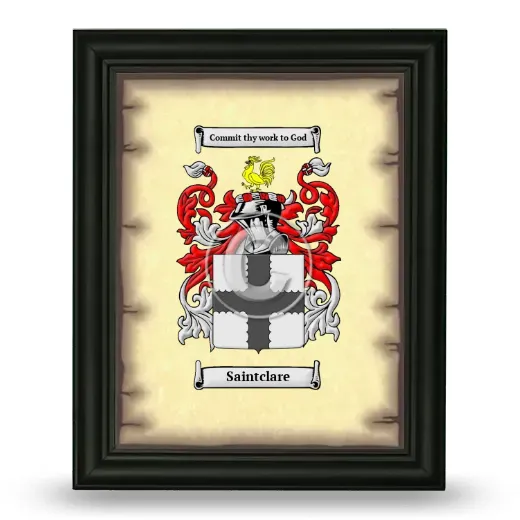 Saintclare Coat of Arms Framed - Black