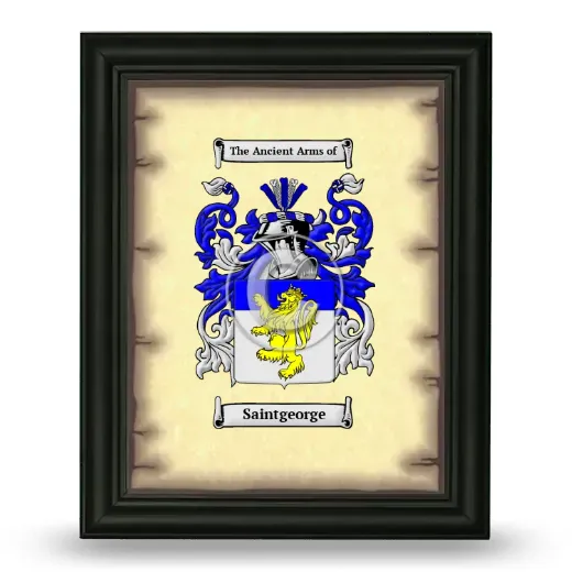Saintgeorge Coat of Arms Framed - Black