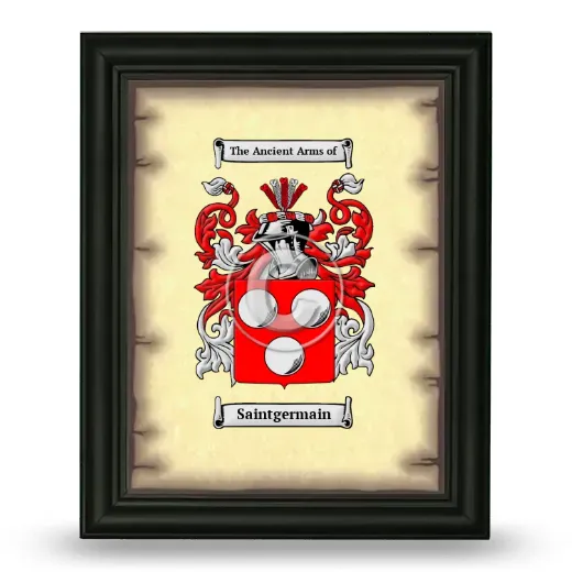 Saintgermain Coat of Arms Framed - Black