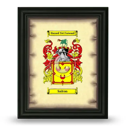 Saiton Coat of Arms Framed - Black