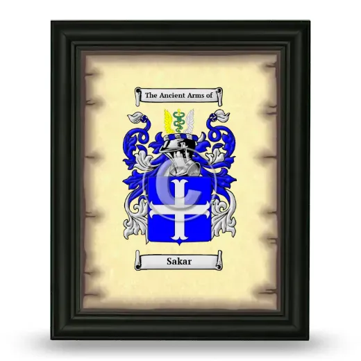 Sakar Coat of Arms Framed - Black