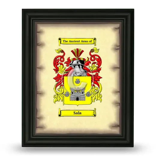 Sala Coat of Arms Framed - Black