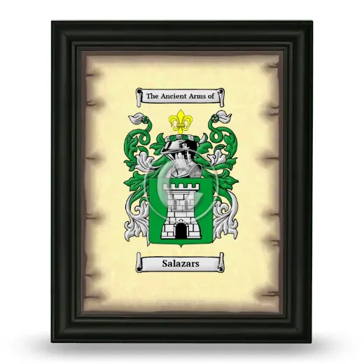 Salazars Coat of Arms Framed - Black