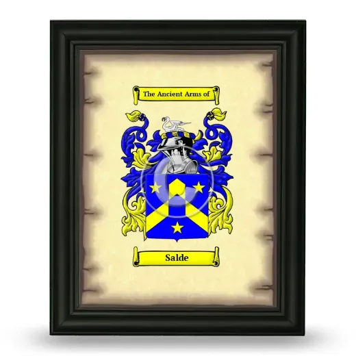 Salde Coat of Arms Framed - Black