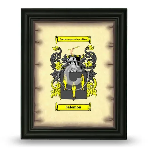 Salemon Coat of Arms Framed - Black