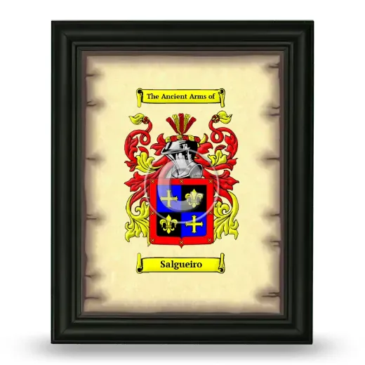 Salgueiro Coat of Arms Framed - Black
