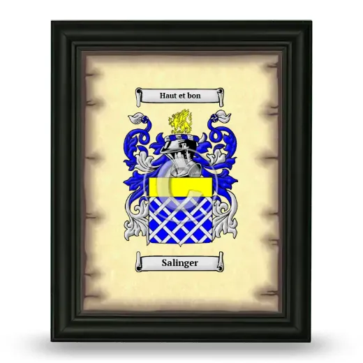 Salinger Coat of Arms Framed - Black