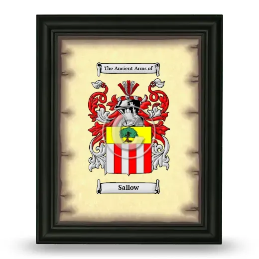 Sallow Coat of Arms Framed - Black