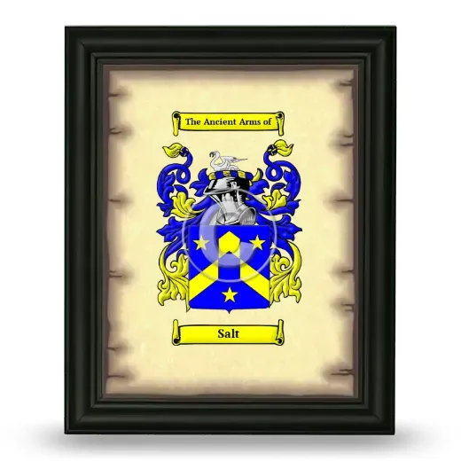 Salt Coat of Arms Framed - Black