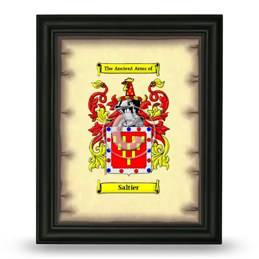 Saltier Coat of Arms Framed - Black