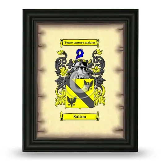 Salton Coat of Arms Framed - Black