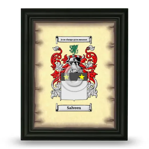 Salveen Coat of Arms Framed - Black