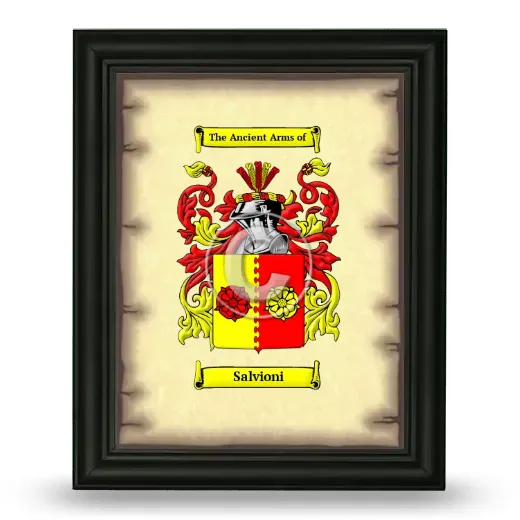 Salvioni Coat of Arms Framed - Black