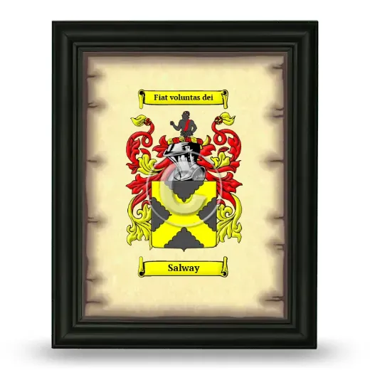 Salway Coat of Arms Framed - Black