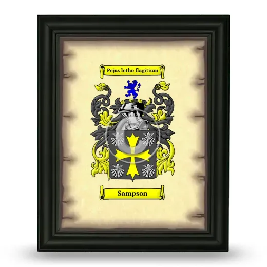 Sampson Coat of Arms Framed - Black