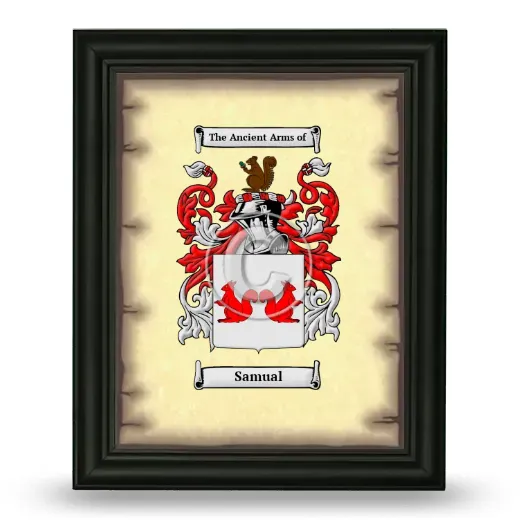 Samual Coat of Arms Framed - Black