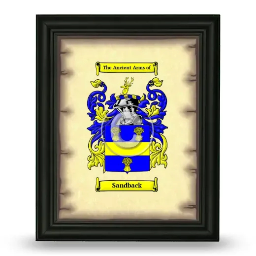 Sandback Coat of Arms Framed - Black