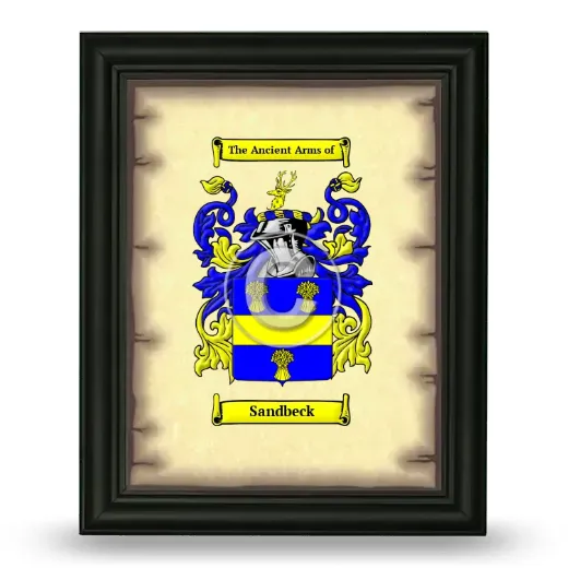 Sandbeck Coat of Arms Framed - Black