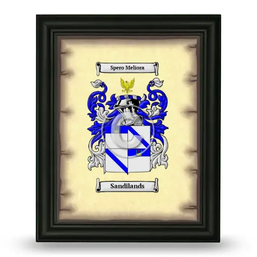 Sandilands Coat of Arms Framed - Black
