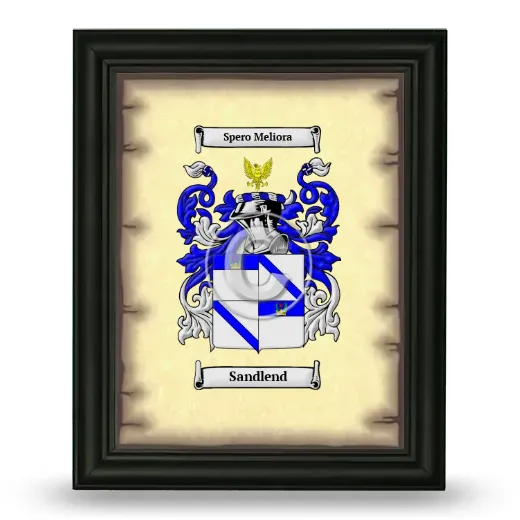 Sandlend Coat of Arms Framed - Black