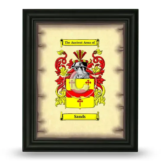 Sands Coat of Arms Framed - Black