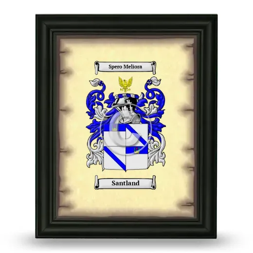 Santland Coat of Arms Framed - Black