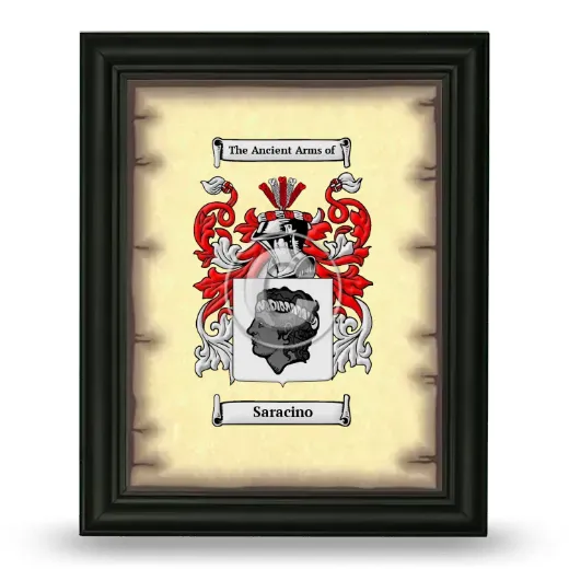 Saracino Coat of Arms Framed - Black