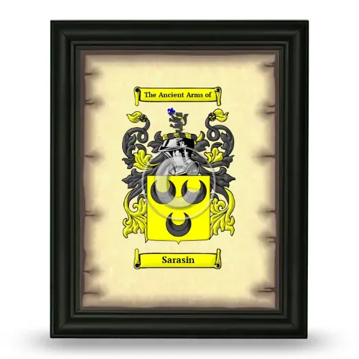 Sarasin Coat of Arms Framed - Black