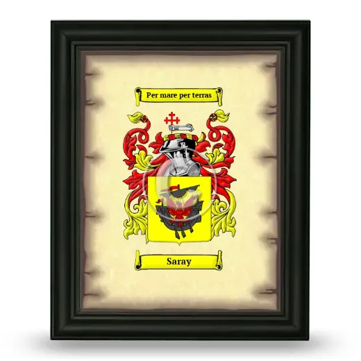 Saray Coat of Arms Framed - Black