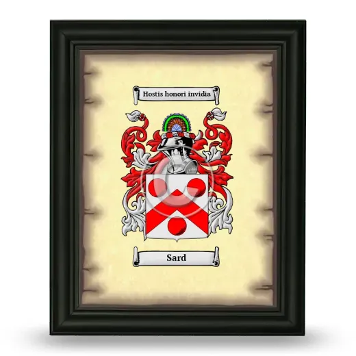 Sard Coat of Arms Framed - Black