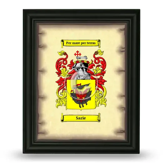Sarie Coat of Arms Framed - Black