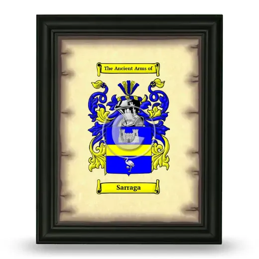 Sarraga Coat of Arms Framed - Black