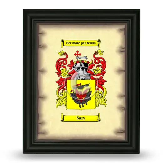 Sary Coat of Arms Framed - Black