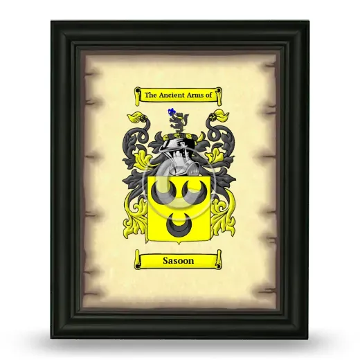 Sasoon Coat of Arms Framed - Black