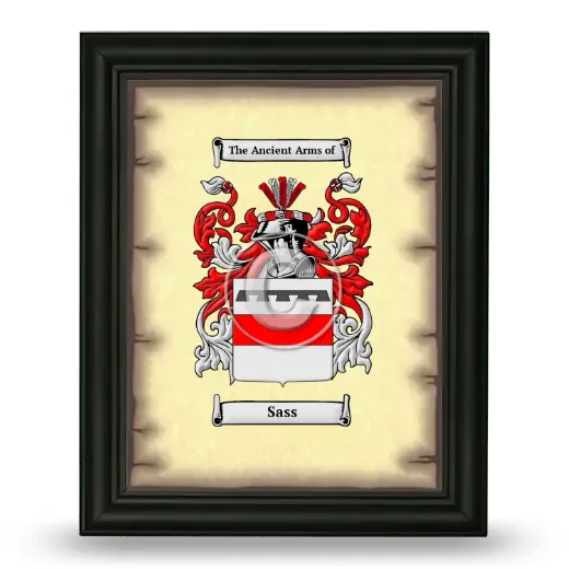 Sass Coat of Arms Framed - Black