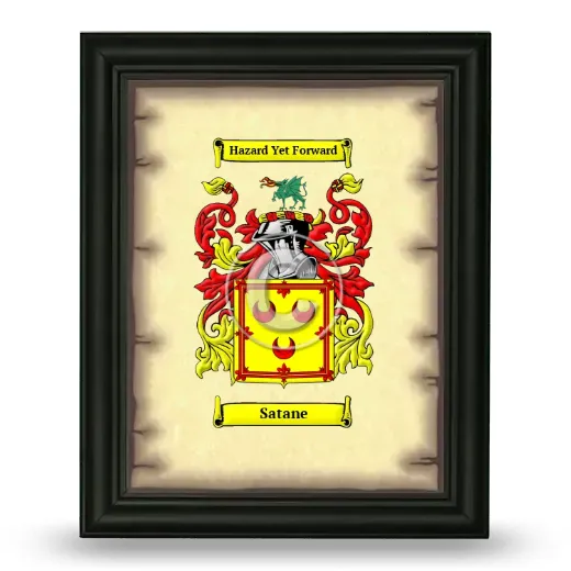 Satane Coat of Arms Framed - Black