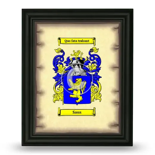 Saus Coat of Arms Framed - Black