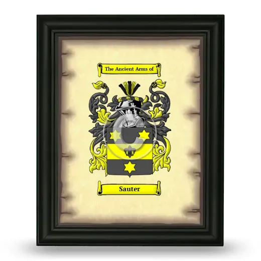 Sauter Coat of Arms Framed - Black