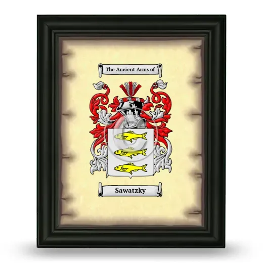 Sawatzky Coat of Arms Framed - Black