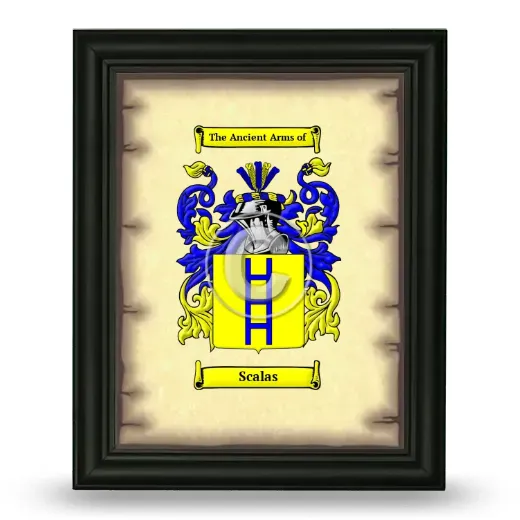 Scalas Coat of Arms Framed - Black