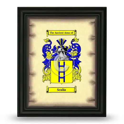 Scalia Coat of Arms Framed - Black