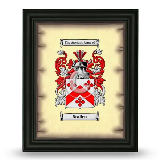 Scallen Coat of Arms Framed - Black