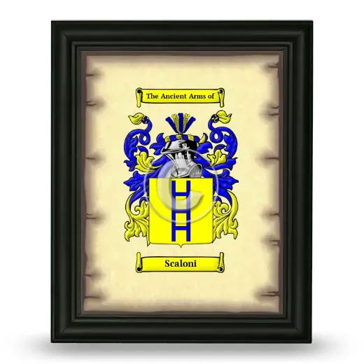 Scaloni Coat of Arms Framed - Black