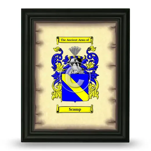 Scamp Coat of Arms Framed - Black